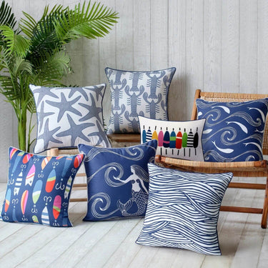 Multi Colored Buoy Printed Pillow, Kate Nelligan Design